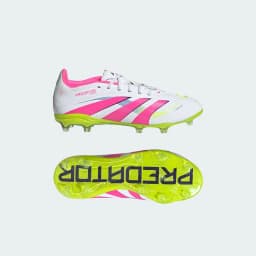 ADIDAS PREDATOR ELITE FG BOOTS JUNIOR - CLOUD WHITE/LUCID PINK/LUCID LEMON — (id3757)