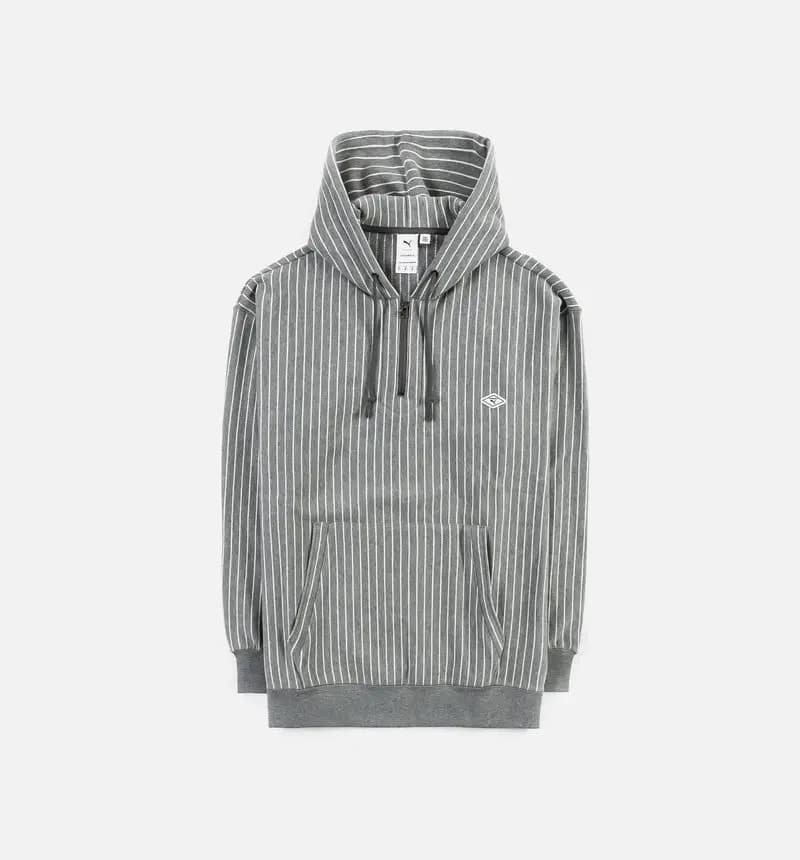 PUMA PUMA X NANAMICA STRIPED HOODIE - MEDIUM GRAY HEATHER-HEATHER