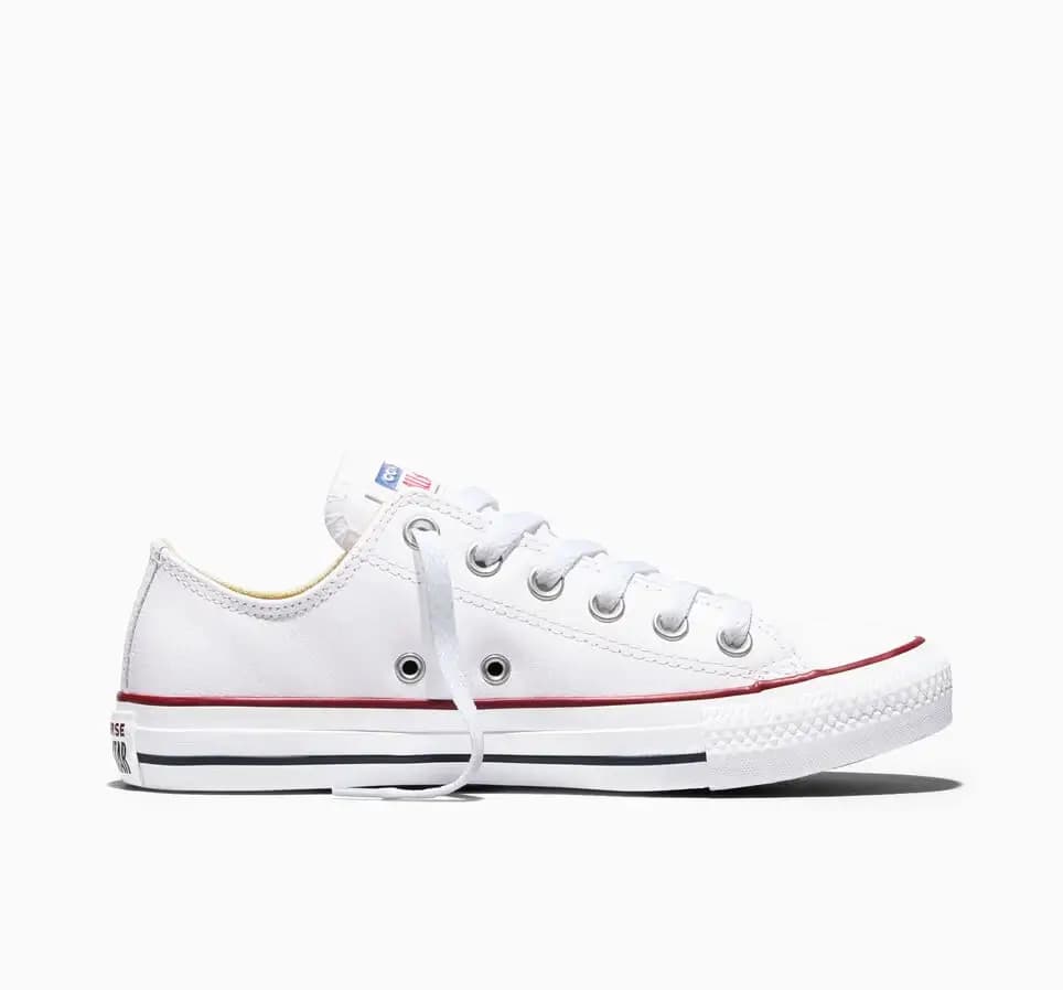 CONVERSE CTAS OX - LEATHER OPTICAL WHITE — (132173c-w)