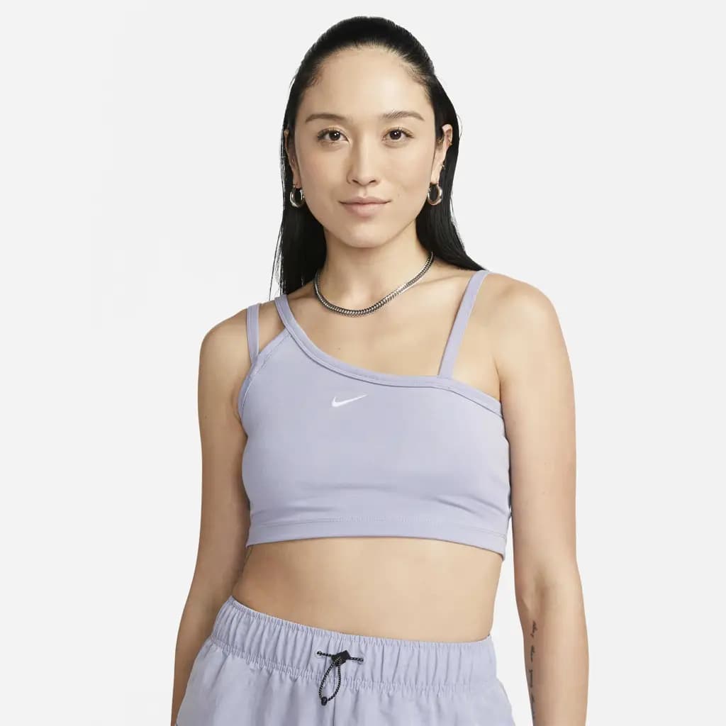 NIKE W EVRDY MOD AYSM CROP TANK - OXYGEN PURPLE