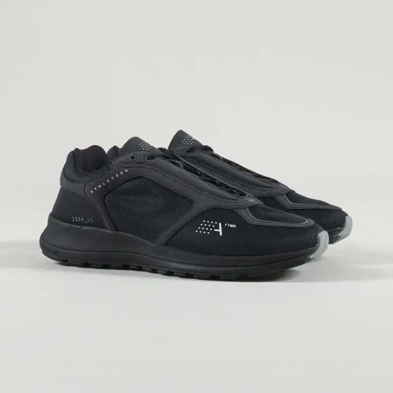 ATHLETICS FOOTWEAR ZERO V1 TRAINERS - JET BLACK — (oa840000t-black)
