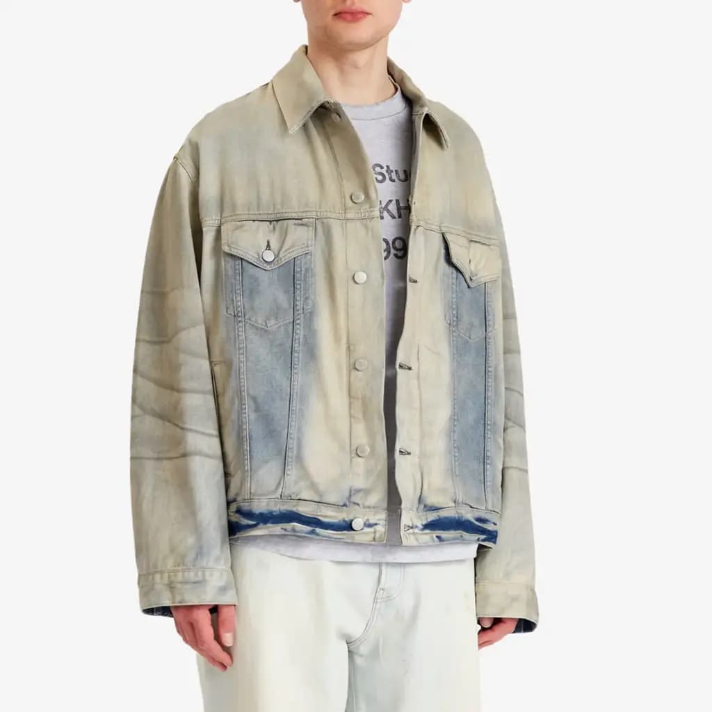 ACNE STUDIOS ROBERT U CARVER DENIM JACKET - LIGHT BLUE — (c90191-228)