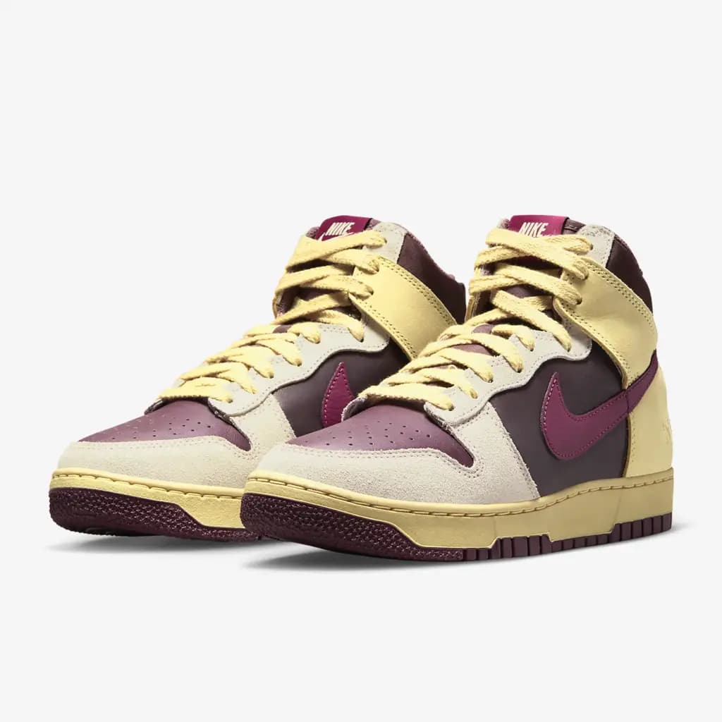 NIKE WMNS NIKE DUNK HIGH 1985 - ALABASTER/ROSEWOOD-EARTH-NIGHT MAROON-PLUM ECLIPS