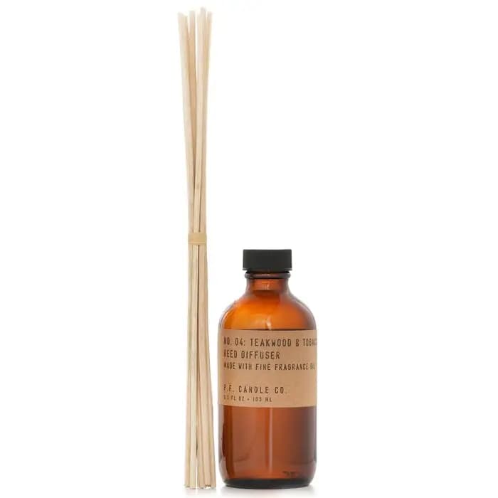 P.F. Candle Co. P.F. CANDLE CO NO.04 TEAKWOOD & TOBACCO 3.5 OZ REED DIFFUSER - BROWN — (rd4)