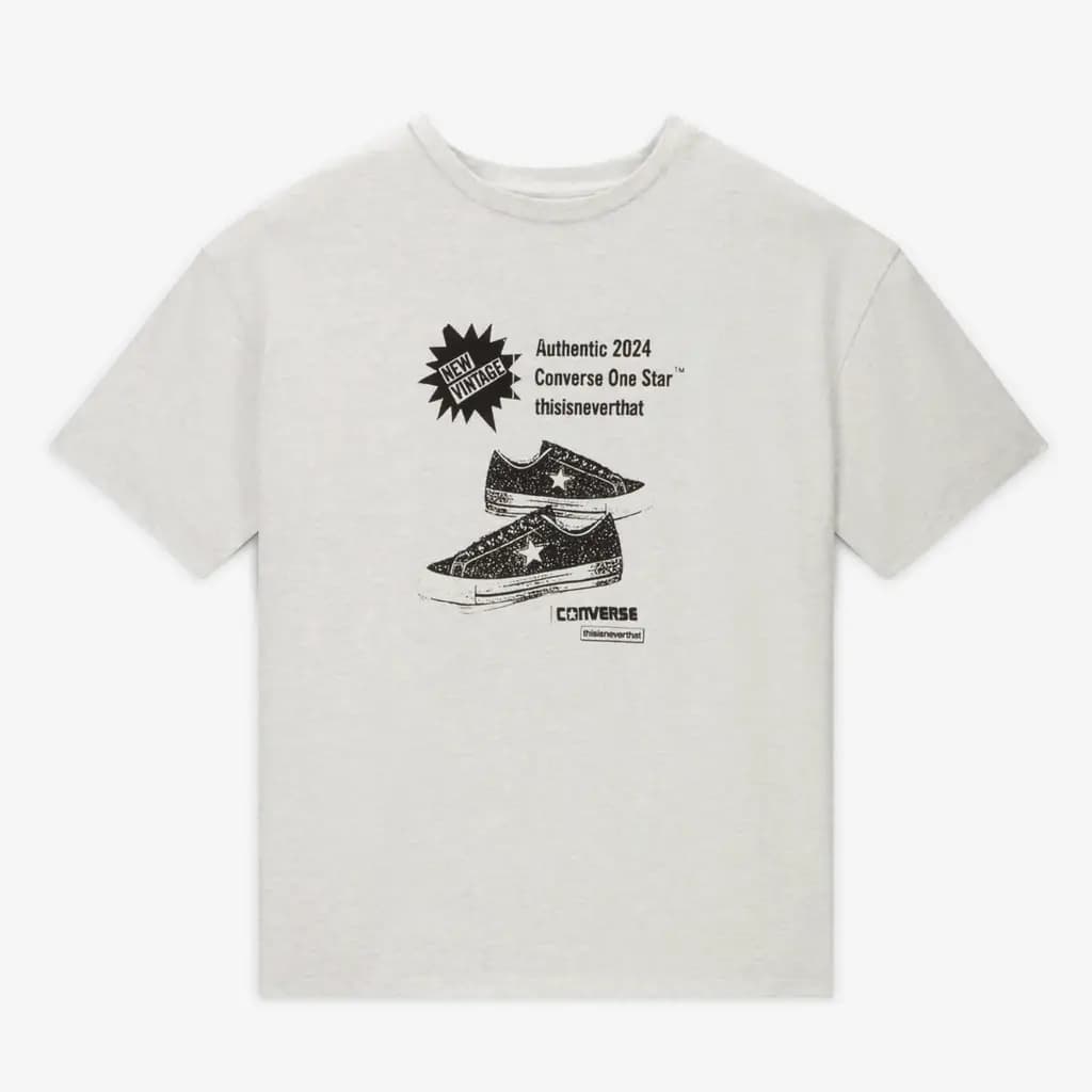 CONVERSE THISISNEVERTHAT TINT TEE - LIGHT RETRO GREY HEATHER