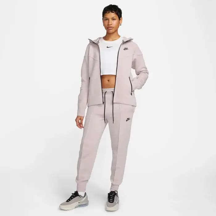NIKE W TECH FLC WR FZ HDY - PLATINUM VIOLET/BLACK — (fb8338-019)