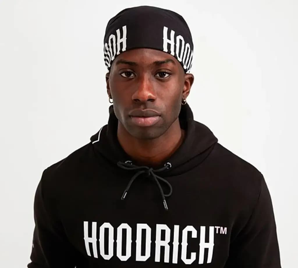 Hoodrich HOOD RICH OG CORE HOODRICH BANDANA - BLACK/WHITE — (hr-2022-0064)