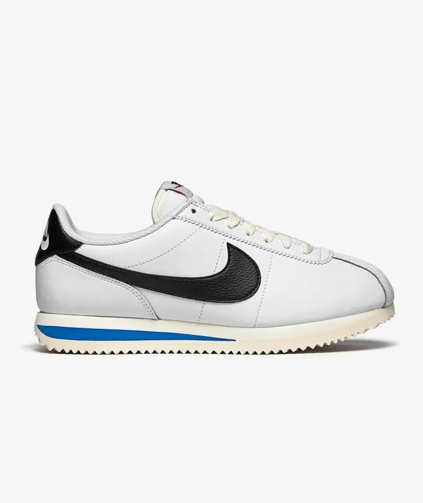NIKE CORTEZ - WHITE/BLACK-LT PHOTO BLUE-SAIL-TEAM ORANGE