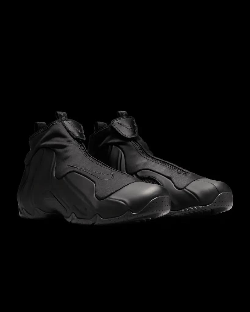 NIKE AIR FLIGHTPOSITE QS TRAINERS - BLACK/BLACK