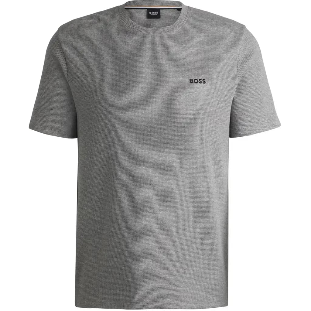 HUGO BOSS WAFFLE T-SHIRT - MEDIUM GREY — (50535891-033)