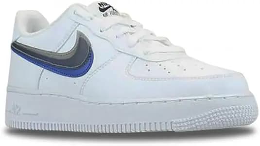 NIKE JNR AIR FORCE 1 LOW - WHITE BLACK HYPER ROYAL