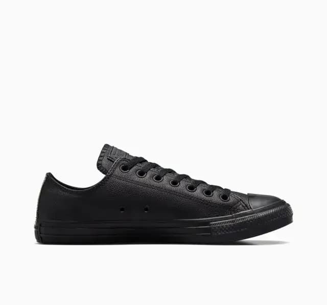 CONVERSE CTAS OX - LEATHER BLACK — (135253c)