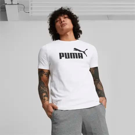 PUMA *ESS LOGO T-SHIRT - WHITE