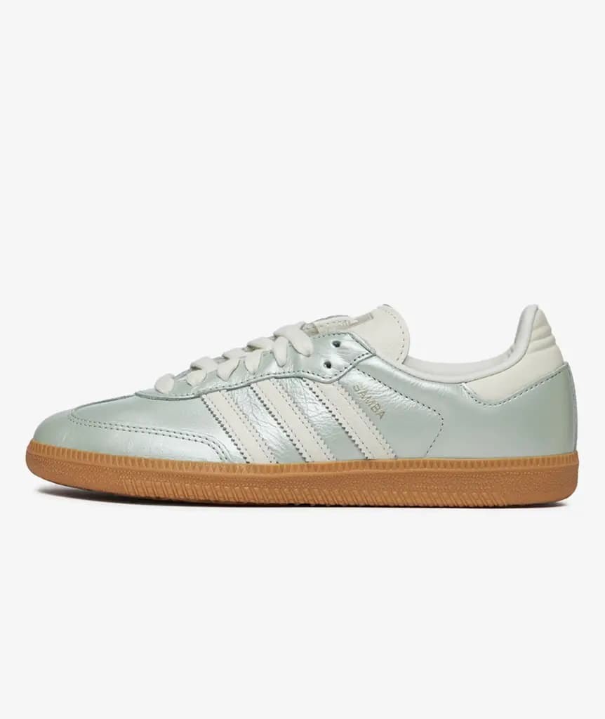ADIDAS ORIGINALS SAMBA - LINEN GREEN MET./OFF WHITE/CYBER MET.