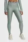 UNDER ARMOUR W HG RIB LEGGINGS - Silica Green / Silica Green / White