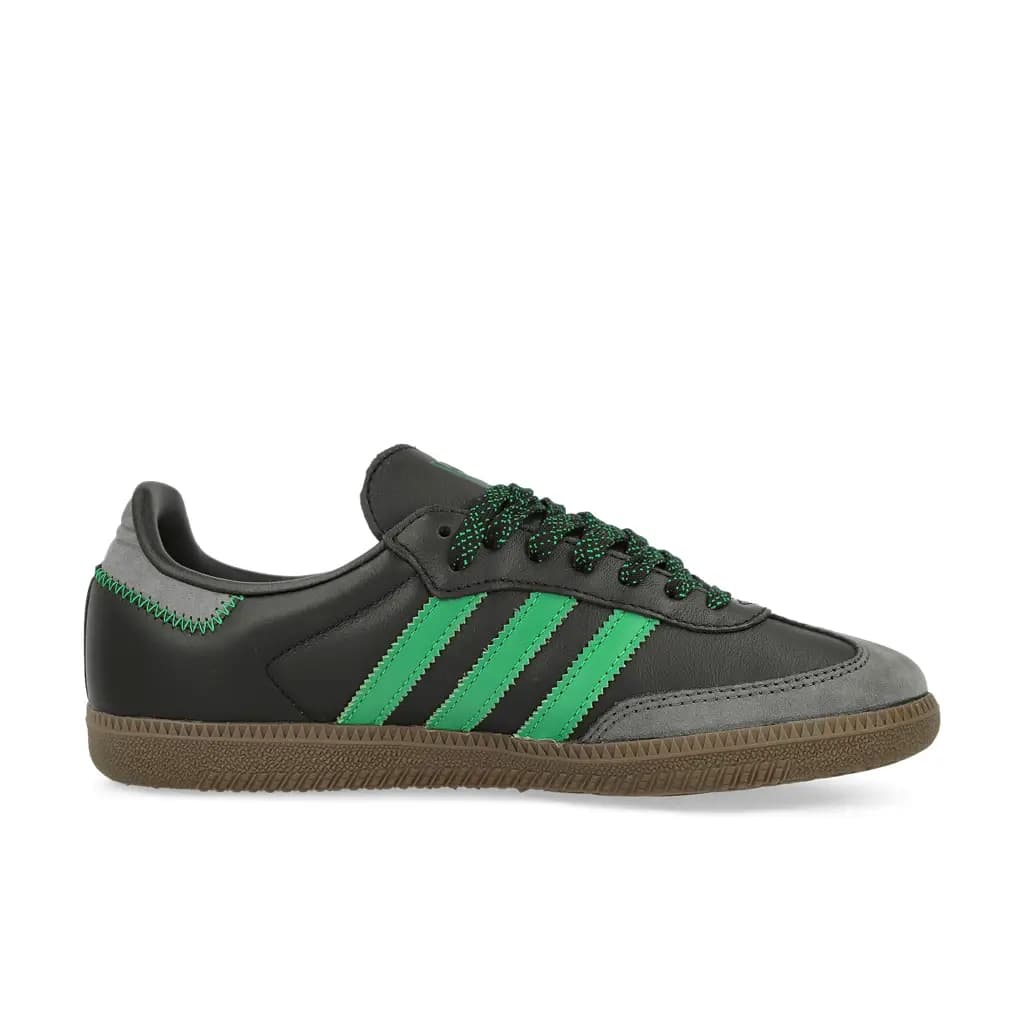 ADIDAS ORIGINALS SAMBA - CORE BLACK/GREEN/GREY SIX