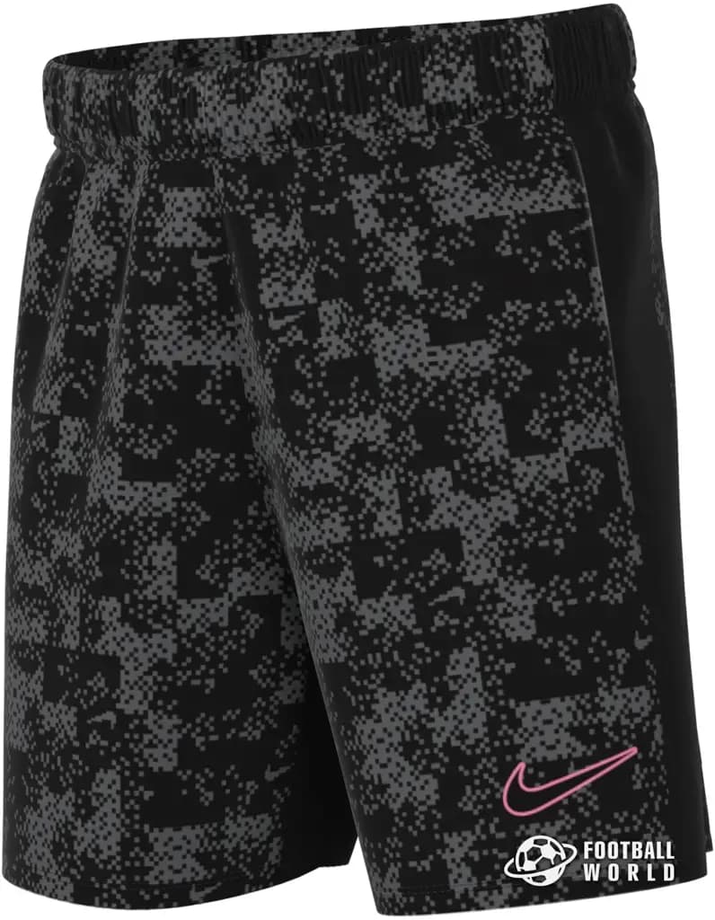 NIKE ACADEMY AOP SHORT - IRON GREY / BLACK / SUNSET PULSE