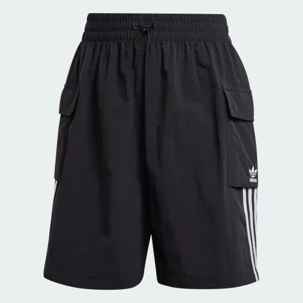 ADIDAS ORIGINALS W 3S CARGO SHORTS - BLACK