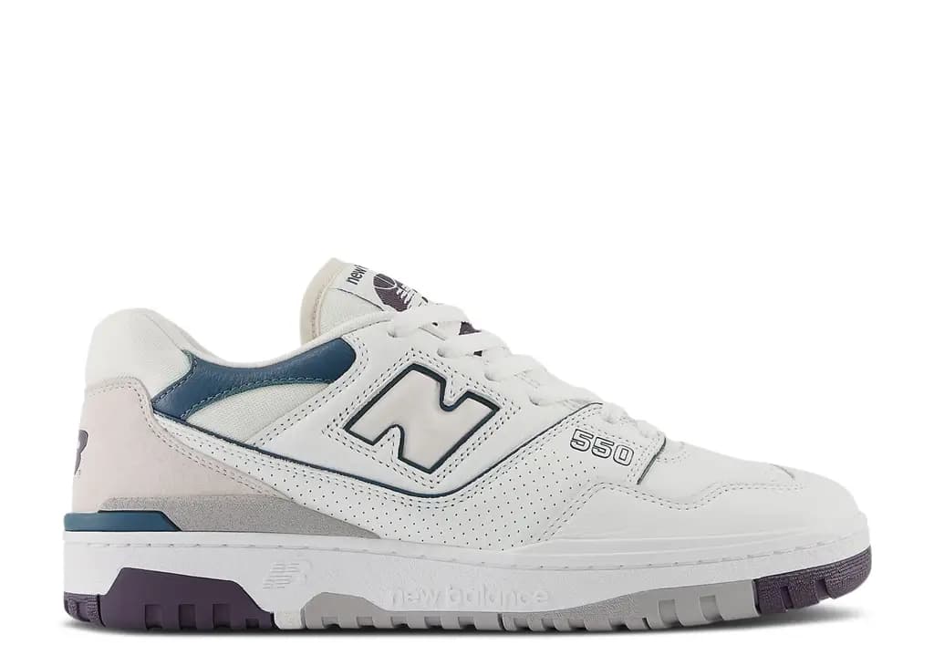 NEW BALANCE 550 TRAINERS - WHITE/GREEN/GREY