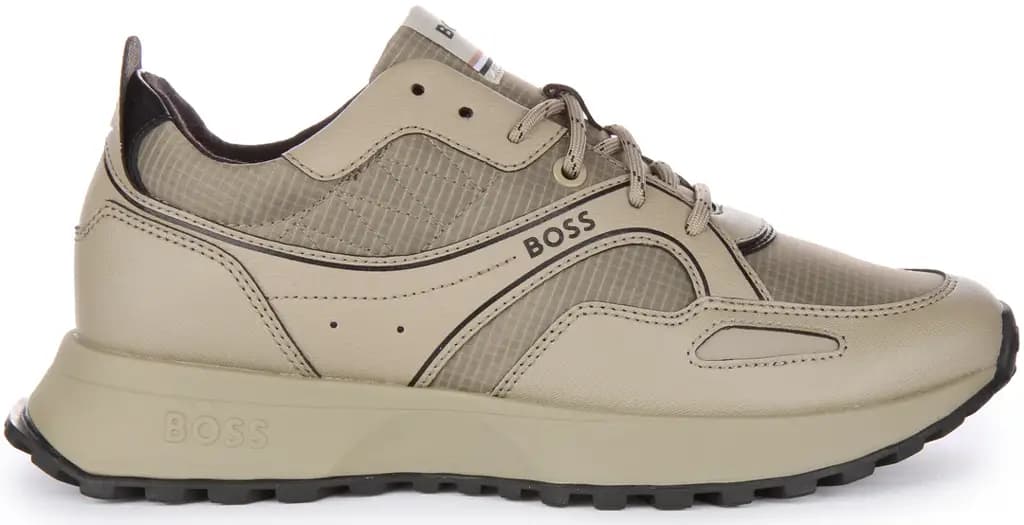 HUGO BOSS JONAH RUN TRAINERS - MEDIUM BEIGE — (50498913-263)