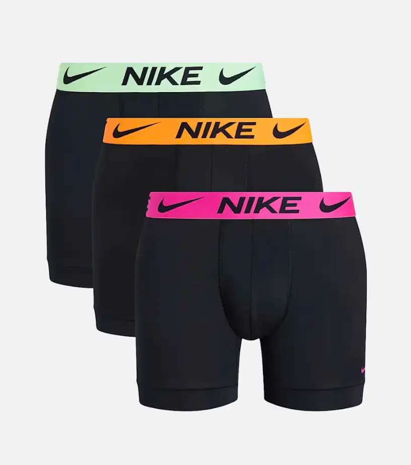 NIKE BOXER BRIEF 3PK - BLACK/ FIERCE PINK WB/ LIME BLAST WB/ TOTAL ORANGE — (0000ke1157bav)