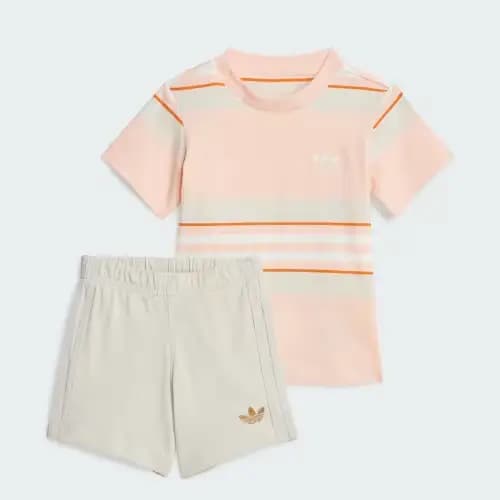 ADIDAS ORIGINALS INFANT SHORT TEE SET — (jc9065)