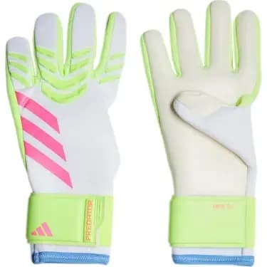 ADIDAS PREDATOR LEAGUE GOALKEEPER GLOVES - WHITE/LUCID LEMON/LUCID PINK