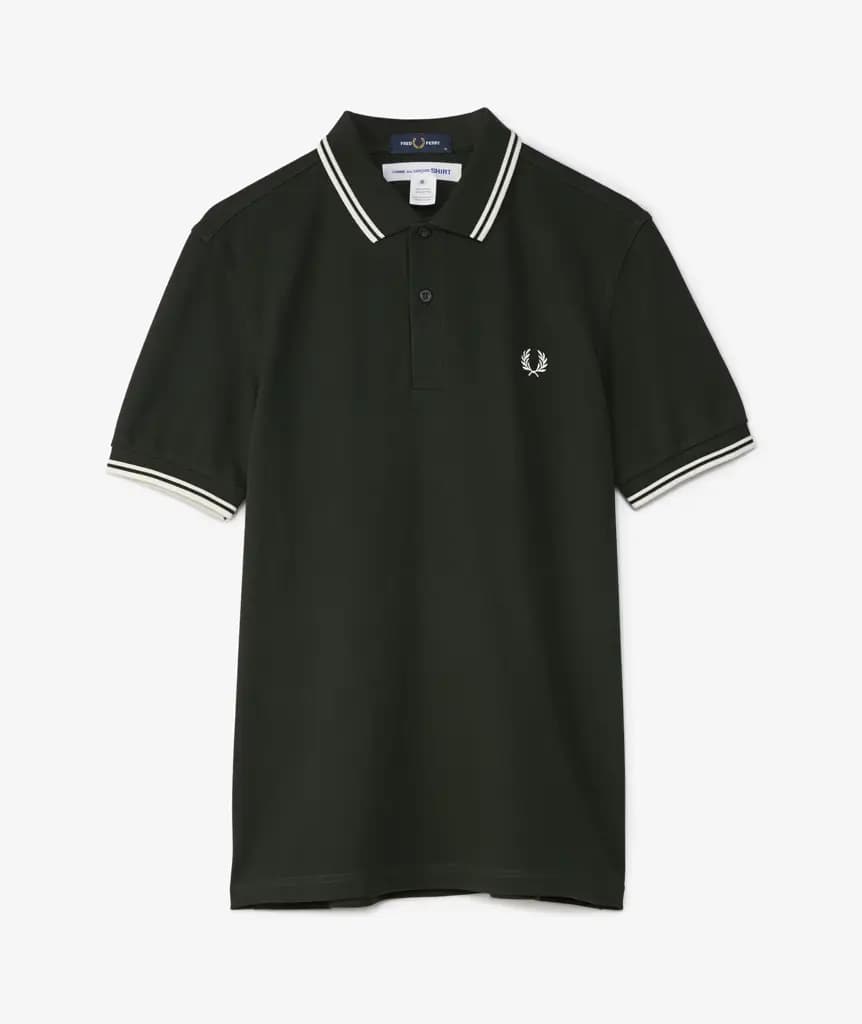 COM SHIRT FRED PERRY X CDG SHIRT SS POLO - GREEN