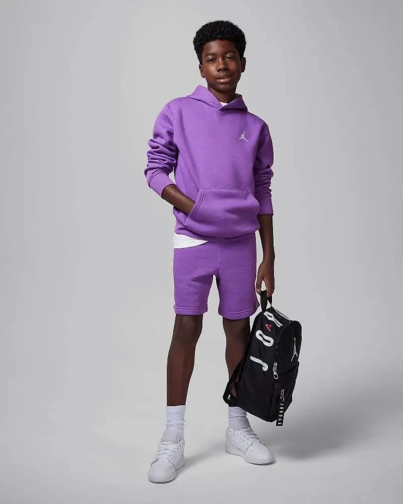 JORDAN BROOKLYN ESSENTIALS FLC HOOD - BLACK RASPBERRY