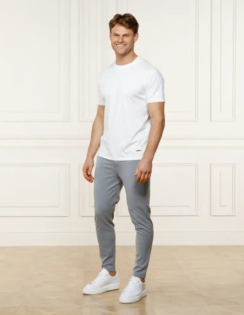 BELIER SS MERCERISED PREMIUM T-SHIRT - WHITE — (bm-125-white)