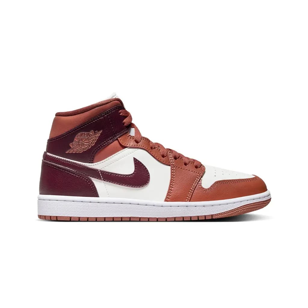 JORDAN AJ1 MID - DUSTY PEACH/NIGHT MAROON/SAIL/WHITE — (bq6472-200)