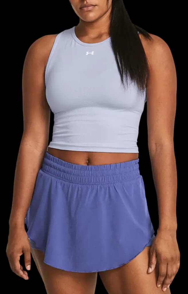 UNDER ARMOUR W SEAMLESS TANK - Celeste / White