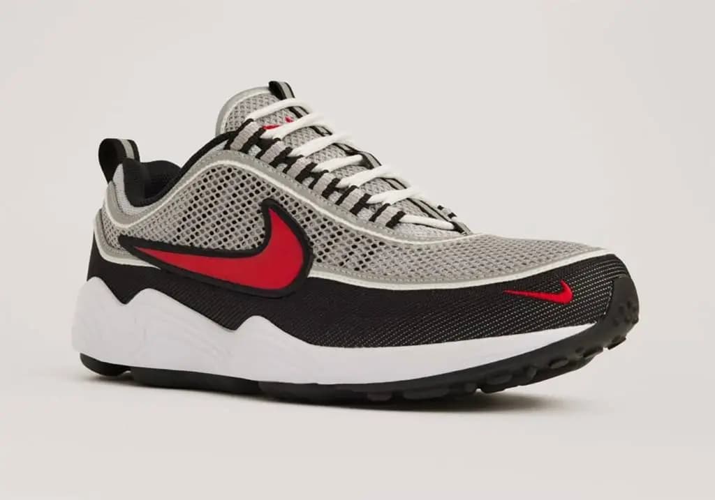 NIKE AIR ZOOM SPIRIDON SP TRAINERS - METALLIC SILVER/SPORT RED/BLACK/WHITE