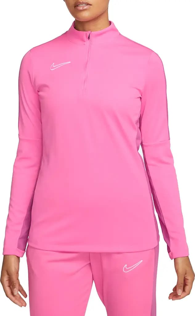 NIKE W FOOTBALL 1/4 ZIP - PINK GLOW/COSMIC FUSCHIA