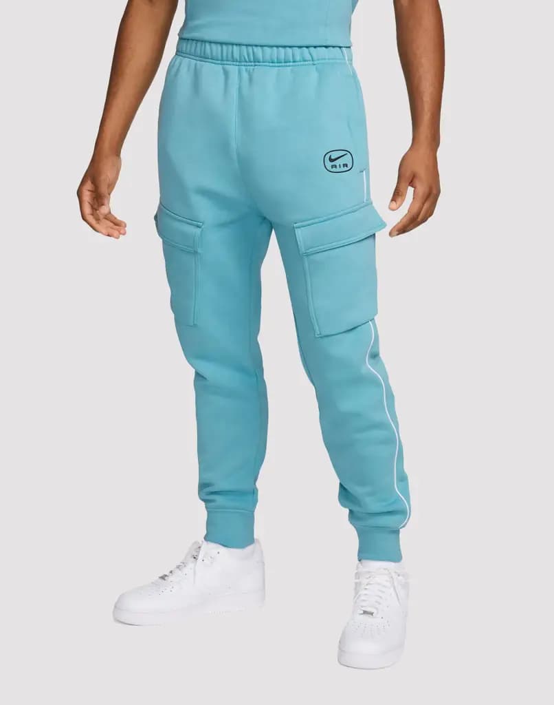 NIKE SWOOSH AIR CARGO FLC PANT - DENIM TURQ/BLACK