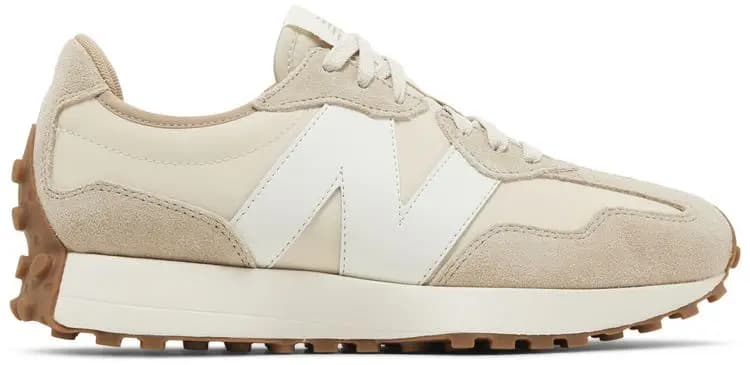 NEW BALANCE 327 TRAINERS - BEIGE/WHITE/GUM — (ms327asl)