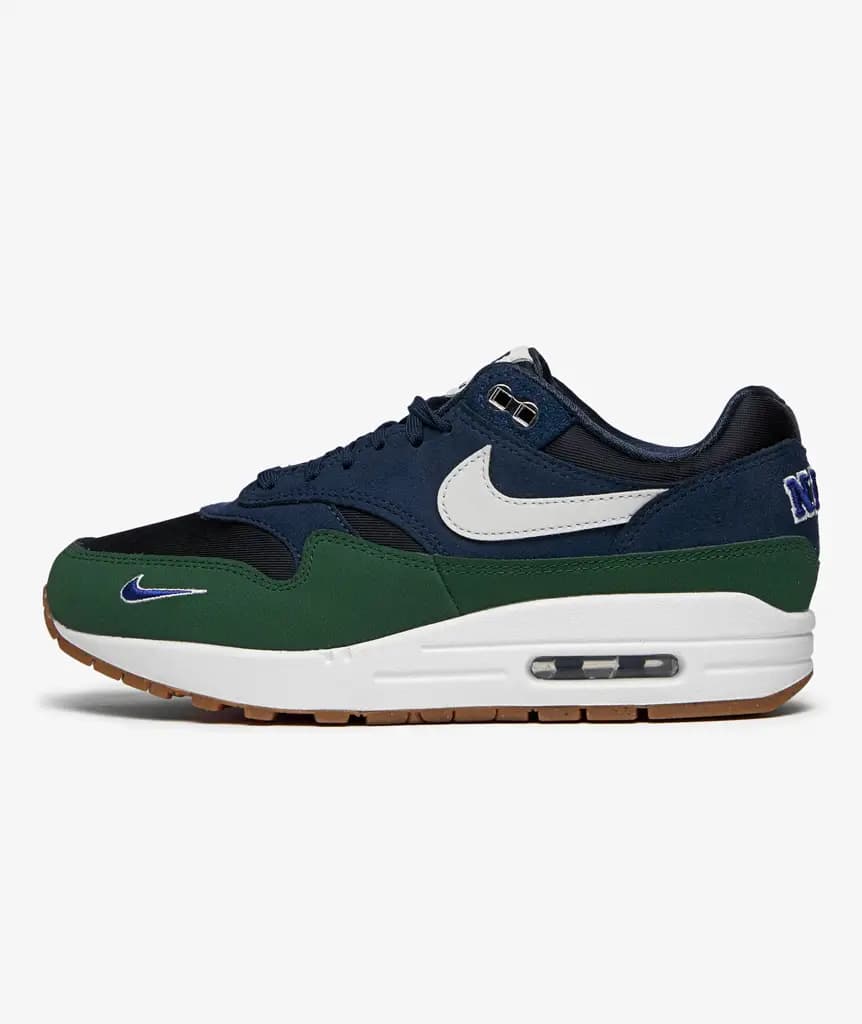 NIKE W NIKE AIR MAX 1 '87 QS - OBSIDIAN/WHITE-MIDNIGHT NAVY-GORGE GREEN