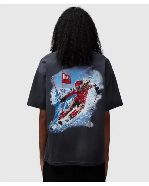 DUKE + DEXTER SKI T-SHIRT - WASHED BLACK — (dwskiwbt)