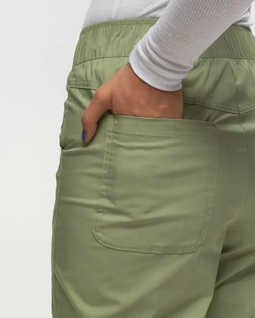 NIKE W ESSNTL WVN HR OH PANT - OIL GREEN/BLACK — (fb8284-386)
