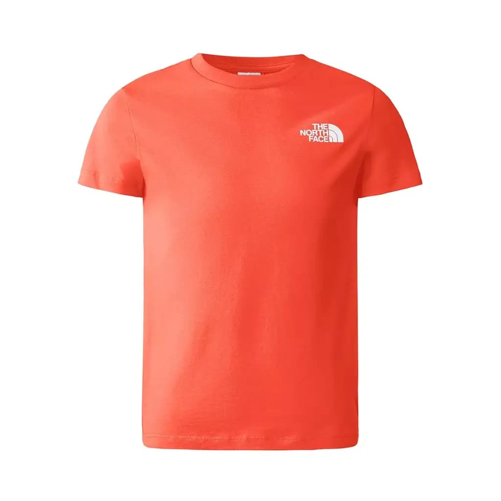 THE NORTH FACE TEEN S/S SIMPLE DOME TEE - RETRO ORANGE