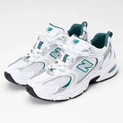 NEW BALANCE 530 - WHITE/SILVER/DK GREEN