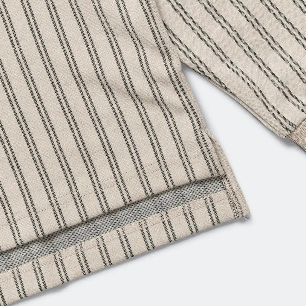 METALWOOD RIBBED LS POLO - TAN — (mws25-04-11-tan)
