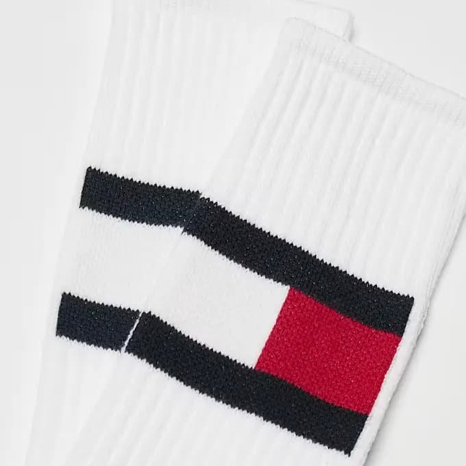 TOMMY HILFIGER FLAG SOCKS - WHITE — (481985001-300)