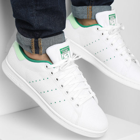 ADIDAS ORIGINALS STAN SMITH TRAINERS - WHITE/GREEN