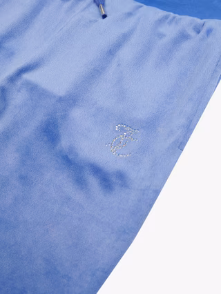 JUICY COUTURE DIAMANTE VELOUR BOOTCUT - AMPARO BLUE