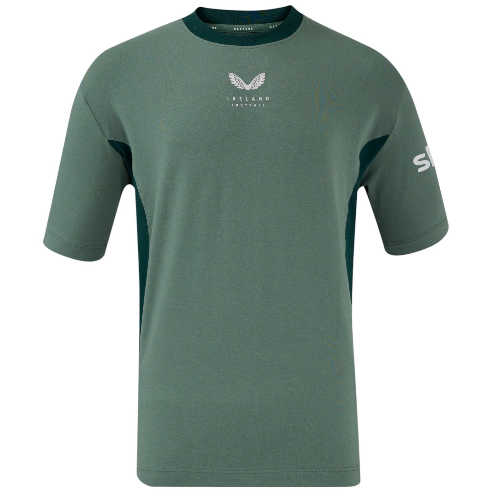 CASTORE FAI ELITE PLAYERS TRAINING SHORT SLEEVE DRILL TEE - PATINA GREEN/EBONY