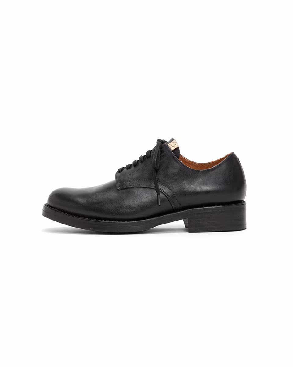 VISVIM GALVIN PLAIN TOE-FOLK - BLACK