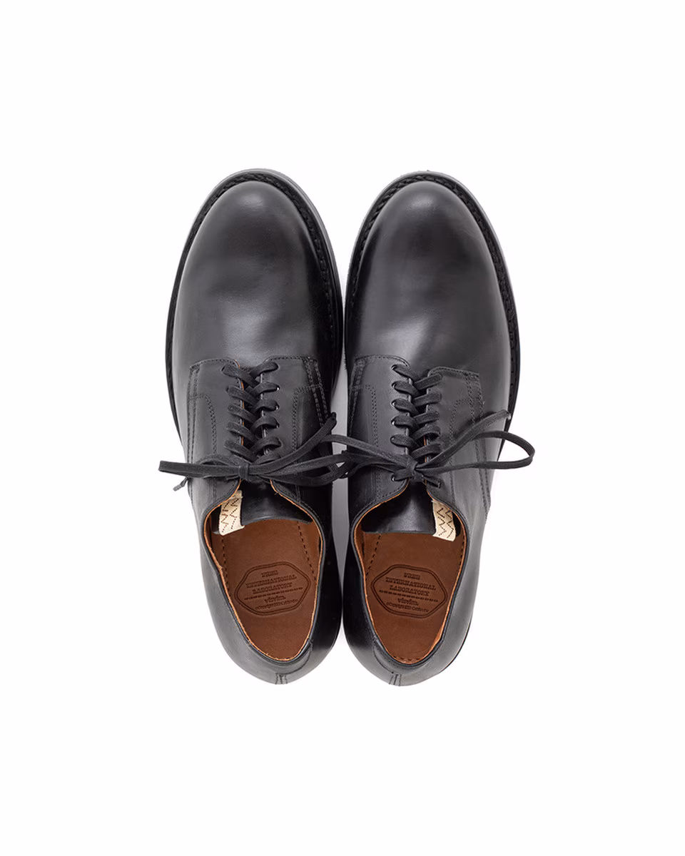 VISVIM GALVIN PLAIN TOE-FOLK - BLACK