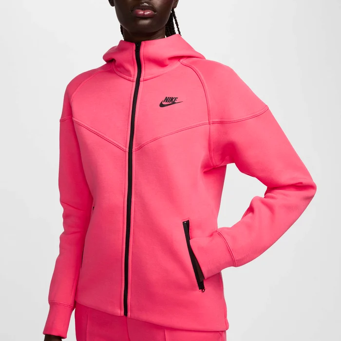NIKE W NSW TCH FLC WR FZ HDY - ASTER PINK/BLACK
