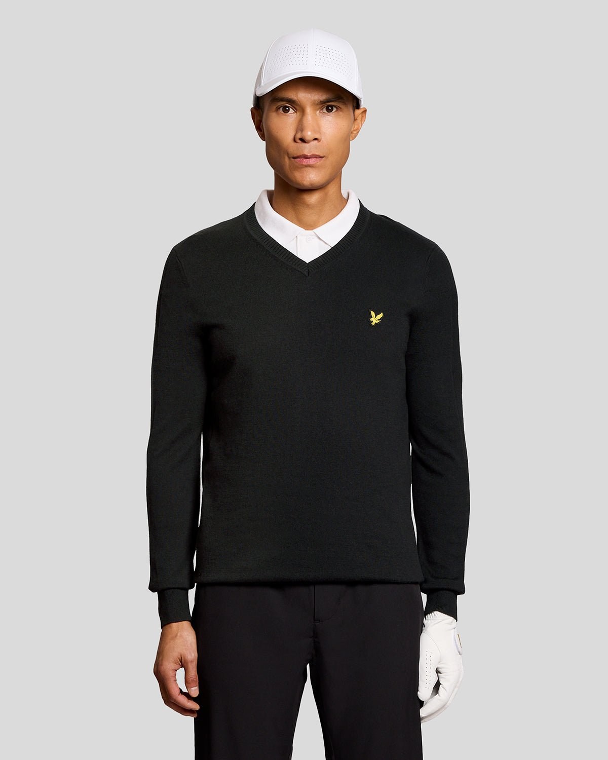 LYLE & SCOTT GOLF 1874 V NECK PULLOVER - JET BLACK